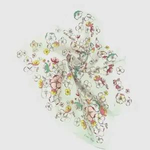 한지를 원료의 손수건 꽃프린트 한지 이용한 닥나무 (WFK8Z99)