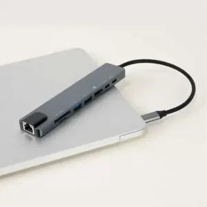 도킹스테이션 컨버터 8 USB C타입 1 멀티허브 IN (WFK8ZPA)