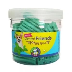 고품질 애완견 덴탈껌 강아지 치아 관리용 민트맛 300g 통 (WFK6NYY)