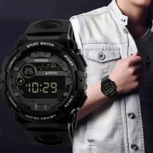 남성 디지털 HONHX Black 스포츠 손목시계 62X-66F (WFK99OQ)
