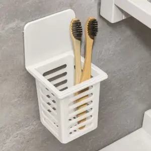 무타공 물빠짐 수저통 수저정리함 칫솔꽂이 자취용품 공중부양 공간활용 (WFK99XW)