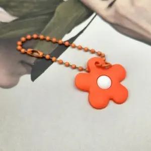 컬러 플라워 키링 레드 가방 데이지 꽃 키홀더 (WFK90D8)