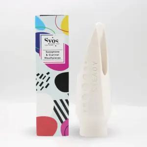 Syos 알토 색소폰 마우스피스 Steady 모델 6번 팁 오프닝 아틱 화이트 연주하기 쉽고 유연하며 균일한