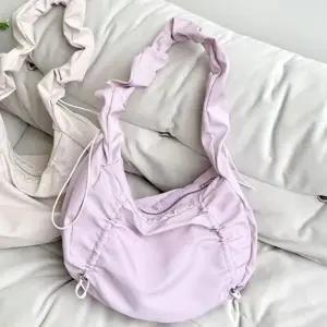 여성 숄더백 곱창끈 숄더백 반달 가방 퍼플 (WFK9AIV)