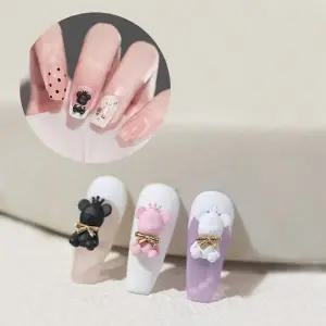 곰돌이니트파츠 럭셔리 네일아트 젤네일 귀여운 (WFK9CQ4)