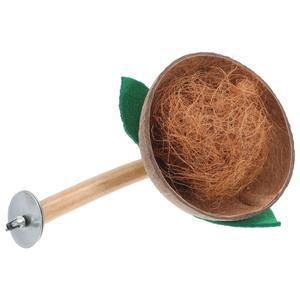 천연  껍질 새 놀이대 나무 막대 앵무새 둥지 상자 미니 소형 소형 새장 액세서리 러브버드 카나리아