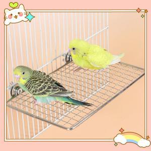 앵무새 발판 플랫폼 스테인리스 스틸 운동용 새 선반 스탠드 카나리아 새장 액세서리 소형에서 대형