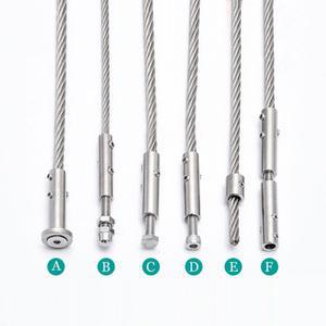 304 스테인레스 스틸 케이블 난간 스레드 스웨이지 와이어 로프 텐셔너 수신기 터미널 엔드 크로스 클립 클