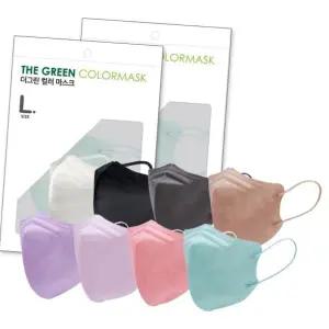 대형마스크 더그린벨르 컬러마스크 대형 kf94 50매