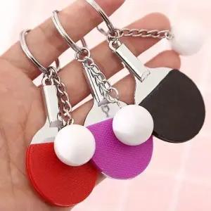 고품질 탁구채 열쇠고리 키체인 키링 라켓 공 액세서리 굿즈 (WFK9FJF)