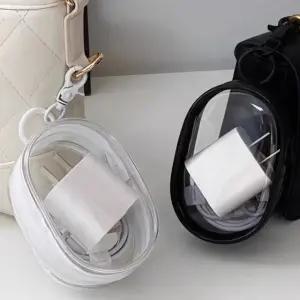 고품질 PVC 투명 파우치키링 소품함 인형 가방고리 휴대용 (WFK9FMV)