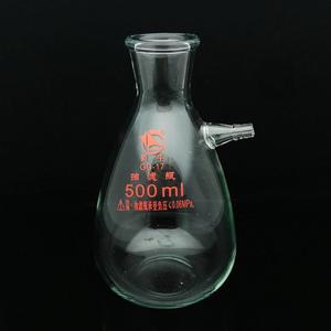 고붕규산염 유리 진공 필터 병 상부 가지 입구가 있는 실험실 부흐너 여과 흡입 플라스크 125 1pc