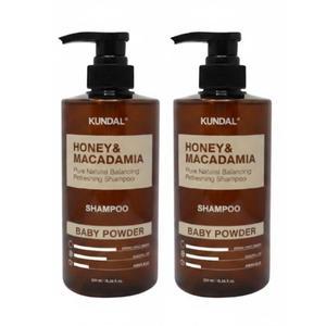 쿤달 허니 앤 마카다미아 네이처 샴푸 베이비파우더향 500ml 2개