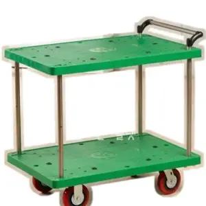 고품질 플라스틱 서빙카트 웨건 2단카트(중 540x850) 그린 서빙카트 (WFK9WD5)