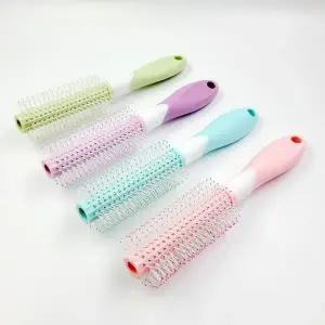 고품질 헤어브러쉬 파스텔 헤어 드라이 롤 브러쉬 소뿔빗 사우나빗 (WFK9ZWW)