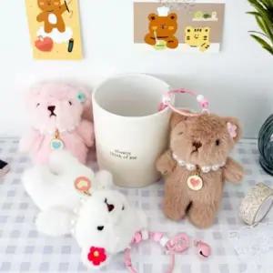 [하프클럽/]가방고리 진주 목걸이 곰인형키링 열쇠고리 키홀더 실리콘