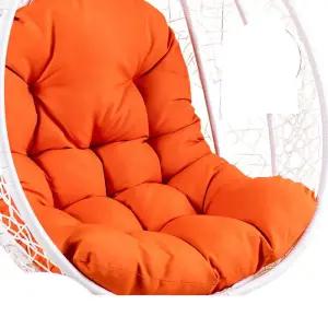 흔들의자쿠션 가능 방석 푹신한 라탄 - 커버 그네의자 오렌지 둥지 방수 분리