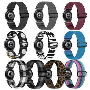 갤럭시 워치 3 45mm / 46mm 기어 S3 프론티어 클래식 가민 베누 비보액티브 4, 남성용 신축성 조절 스포츠 스트랩 10팩