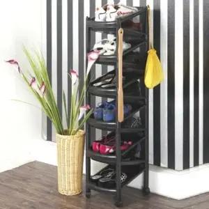 공간 활용도 높은 조립식 신발장 11단 신발 정리 정돈 공간 조립 간편 이동 디자인 활용 아이디어