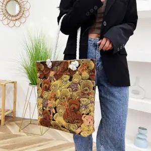 곰돌이 자수 가방 빅사이즈 보부상 천가방 숄더백 (WFKAFOR)
