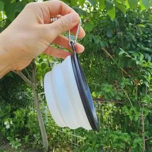 반려견 훈련용 휴대용 물그릇 카라비너 접이식 (WFKAL8R)