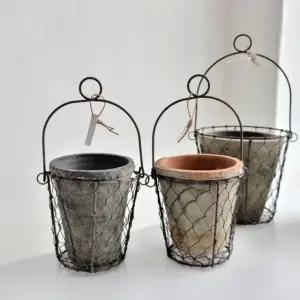 빈티지 천연이끼 고토분 철망 토분 D10 (WFKADF5)