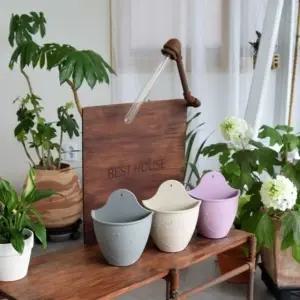 빈티지 플라스틱화분 벽걸이 20x13x16cm (WFKADQF)