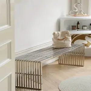 스텐 벤치 대기 의자 카페 테라스 현관 긴벤치 스툴