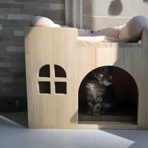 고양이원목숨숨집 용품 놀이터 캣타워 반려묘용품 장난감 (WFKA5VQ)