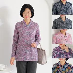 [엄마옷 로즈맘] 동완반오픈카라기모티셔츠