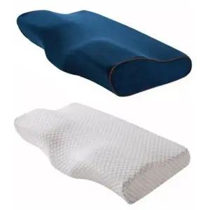 경추목베개 어깨와 목이 편안한 굴곡형 메모리폼 경추 베개 경추베개 기능성베개