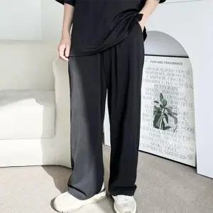 와이드바지 바지 츄리닝 남자빅사이즈 시원한텐션 시원한 빅사이즈팬츠 블랙