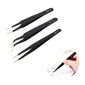 속눈썹핀셋 뽀족핀셋 파츠핀셋 정밀 일자형 세트 (WFKAMZL)