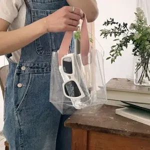 가방 투명 포인트 핸들 소 (WFKB401)