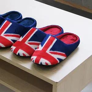 따뜻한 여성 극세사 실내화 유니언잭 1P 겨울 거실화 (WFKB4AL)