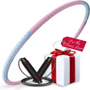 여성용 웨이트 훌라후프 - 체중을 6.5파운드로 조절할 수 있는 안정적인 운동 피트니스 체중 감량 자유