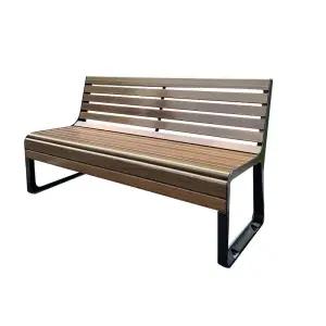 야외 카페 의자 벤치 긴 철제 테라스 원목 광장