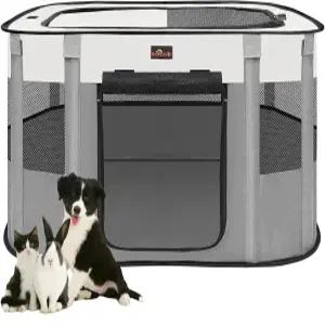 반려견 놀이펜 반려동물 접이식 고양이 우리 강아지 휴대용 케넬 텐트 상자 케이스가 있는 작은 동물을
