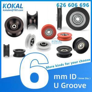저소음 개방형 696 626 606 비표준 베어링 U 그루브 흰색 POM 슬라이딩 휠 도르래 30mm 내경 6mm Ud6 1 개