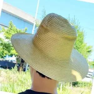 여름 야외용 라탄 모자 40cm 캠핑 소품 밭일