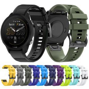 Garmin Forerunner 용 퀵 릴리스 실리콘 스트랩 955 965 935 945 LTE tinct 2 시계 밴드 Easyfit 26mm 팔찌