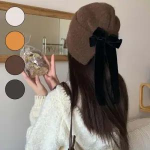 엔디얼 리본 비니 골프 스키 겨울 방한 여성모자 앙고라 니트비니