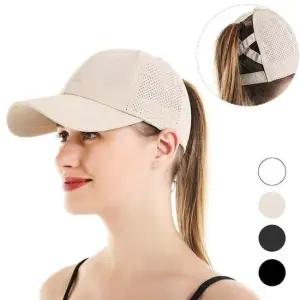 올림머리 볼캡 여성 테일 메쉬 스포츠모자