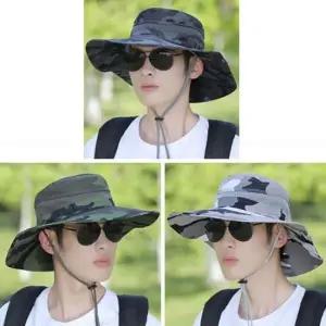 남자 야외 밀리터리 사파리 챙넓은 햇빛 차단 모자