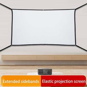 실내 실외 폴리에스테르 소프트 프로젝션 스크린 60인치 100인치 150인치용 Thinyo 접이식 휴대용 확장 측