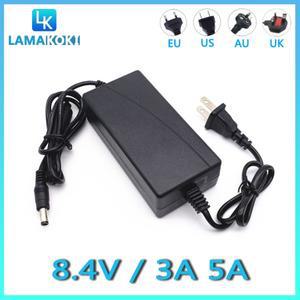 충전기 8.4V 3A 5A DC 플러그 5.5x2.1mm EU 미국 영국 AU