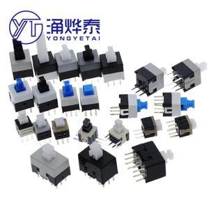 YYT 키 스위치 5.8x5.8 자동 잠금 비 하이 헤드 플랫 6 핀 3 DIP 타입 SMD