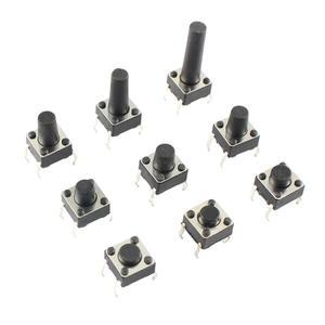 50pcs 마이크로 스위치 6x6x4.3/4.5/5/5.5/6/6.5/7/7.5/8/9/9.5/11/12/13/14/15/16mm DIP 4P 순간 촉각 택