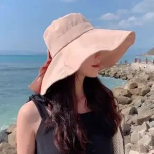 여자 바캉스 챙넓은 썬 바이저 빅사이즈 벙거지 모자