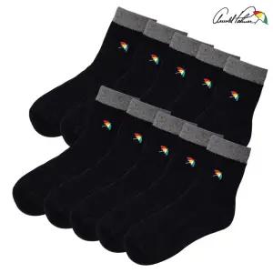 [아놀드파마]아놀드파마 여자 중목양말 신축성좋은 갑종 골지양말 검정 블랙 10족 국산